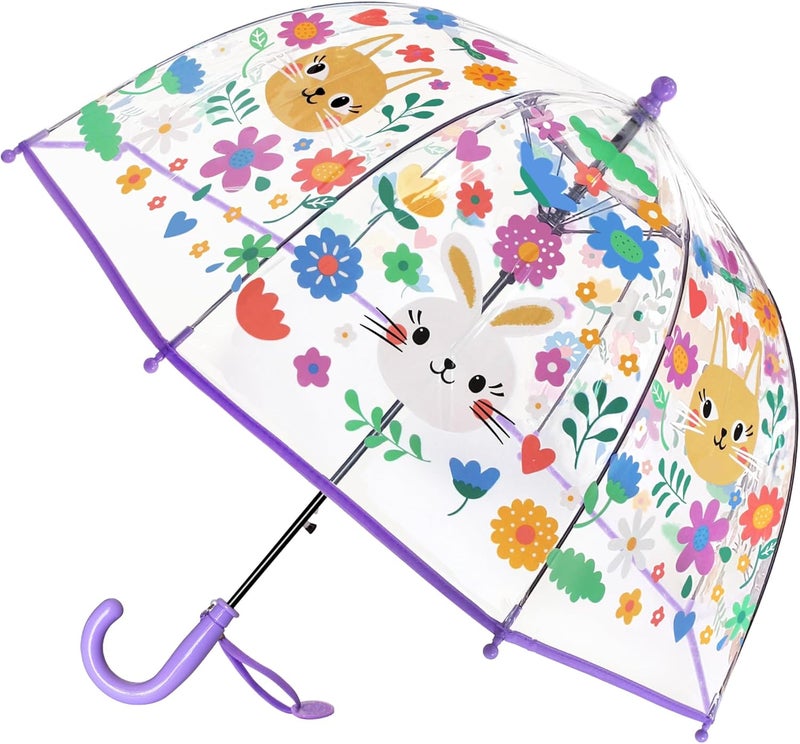 RONIARE Kids Umbrella Clear Bubble Umbrellas for Rain,Safety Dome Windproof Umbrella for Kid Girls and Boys - Image 1
